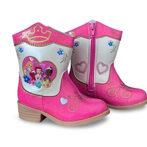 Disney Princess Toddler Little Girls Light-Up Cowgirl Boots, Pink NWT NEW